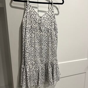 Altar'd State Black and White Polka Dot Mini Dress